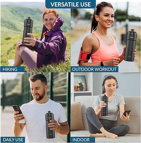 Vista 5 de Botellas de agua para bicicleta, botella de agua aislada para bicicleta, boquilla fácil de limpiar, fácil de apretar, botella de agua para ciclismo