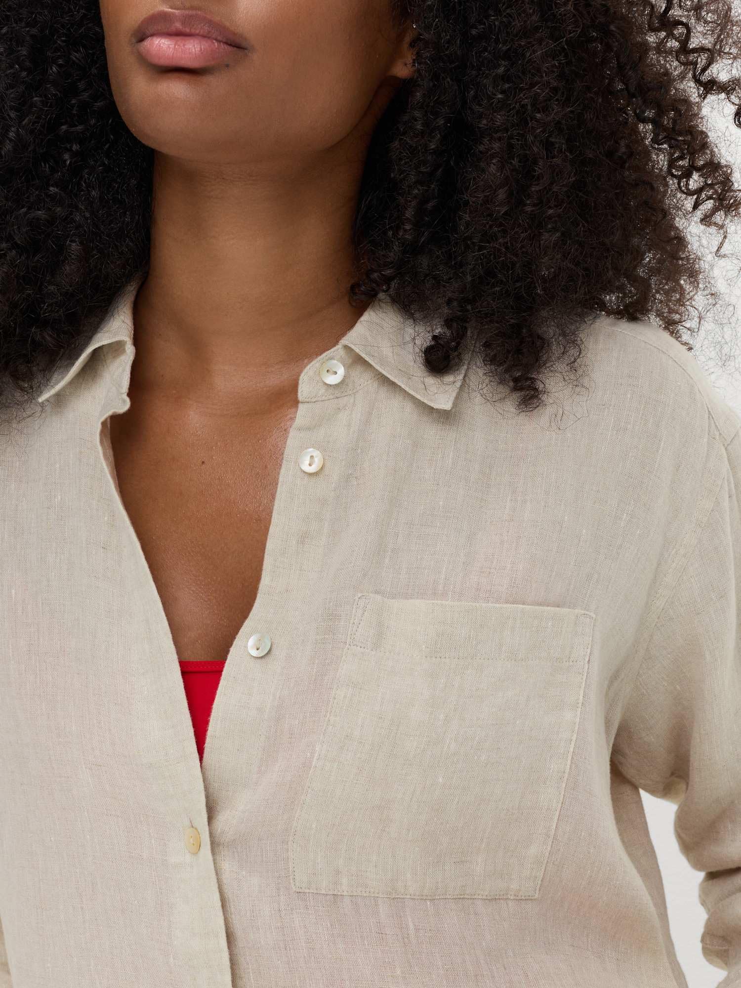 Marks & Spencer Donna Linen Camicia – vestibilità Regolare