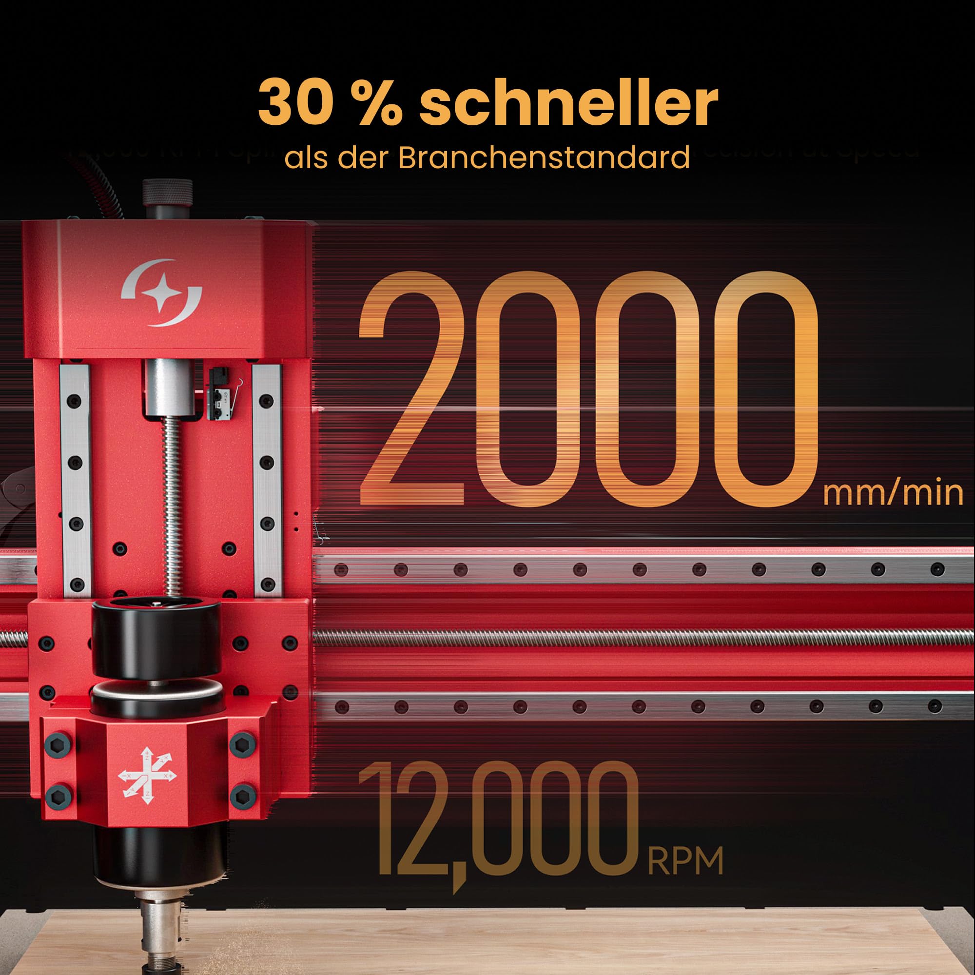 ATOMSTACK C4 Pro CNC Fräsmaschine, 4-Achsen Unterstützung, 200W Spindel CNC Fräs- & Graviermaschine, 420×420mm Arbeitsbereich, Offline-Steuerung, für Holz, Kunststoff, Aluminium, Messing