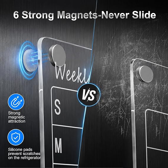 SWSKR 2 Pack Magnetic Calendar for Refridgerators 11x15