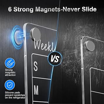 SWSKR 2 Pack Magnetic Calendar for Refridgerators 11x15