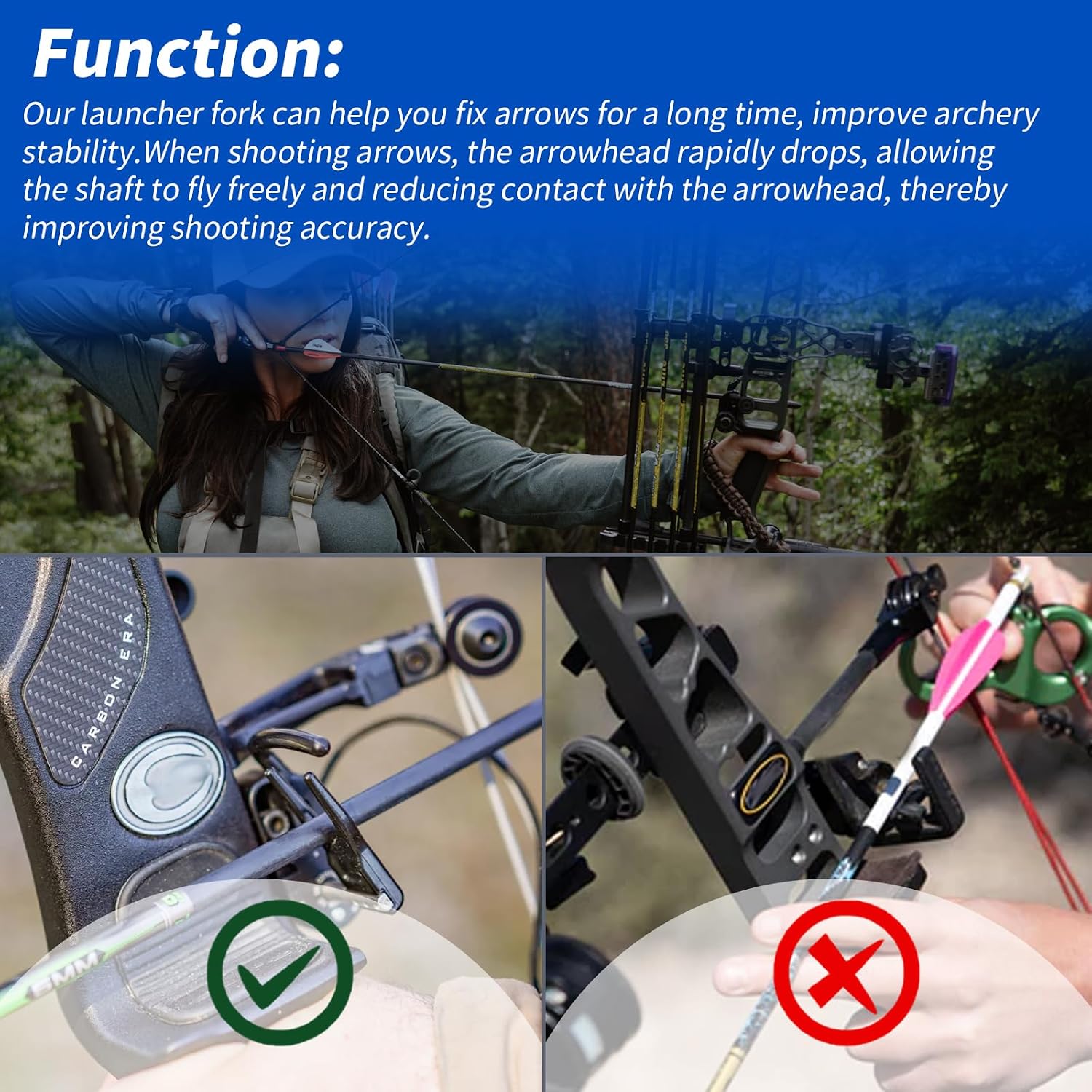 XTPTFABS Drop Down Arrow Rest Replacement Launcher (TL1),UV-Resistant | Fit for Drop-Away QAD Arrow Rest,Wear-Resistant Reinforced High-Density Plastic,Fix Worn Cracked Launcher