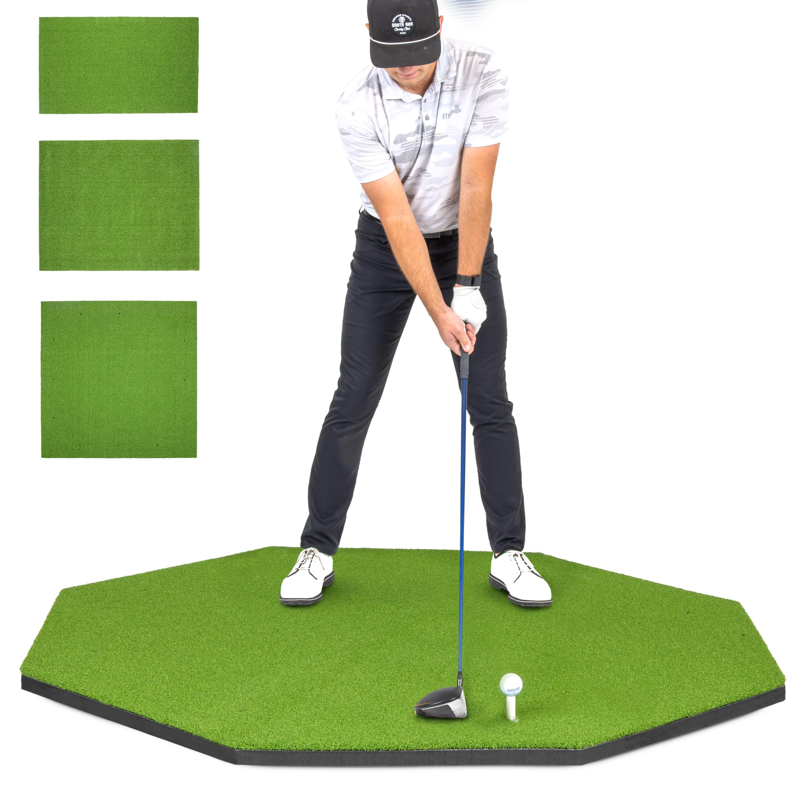 GoSports Golf Hitting Mat Artificial Turf Mat for Indoor/Outdoor Practice Includes 3 Rubber Tees - Standard, PRO, or Elite