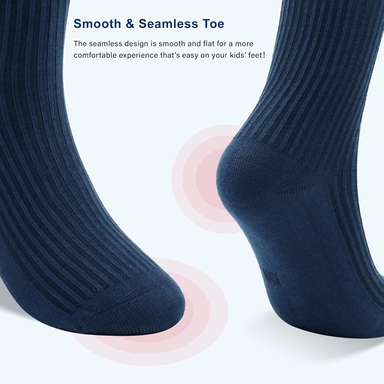 Stelle Girls Knee High Socks Cotton School Uniform Socks 3 Pairs Long Soft Seamless Sock for Kids Toddler 3-18 Years - Image 7