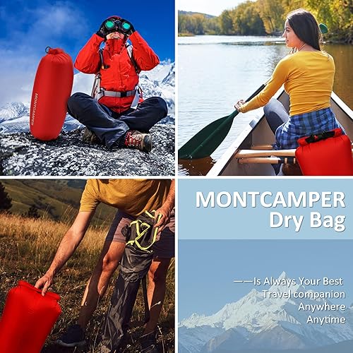 Miniatura 7 de Bolsa seca impermeable de nailon 30D mejorado, bolsa de almacenamiento extra grande para senderismo, kayak y rafting, cierre superior enrollable,