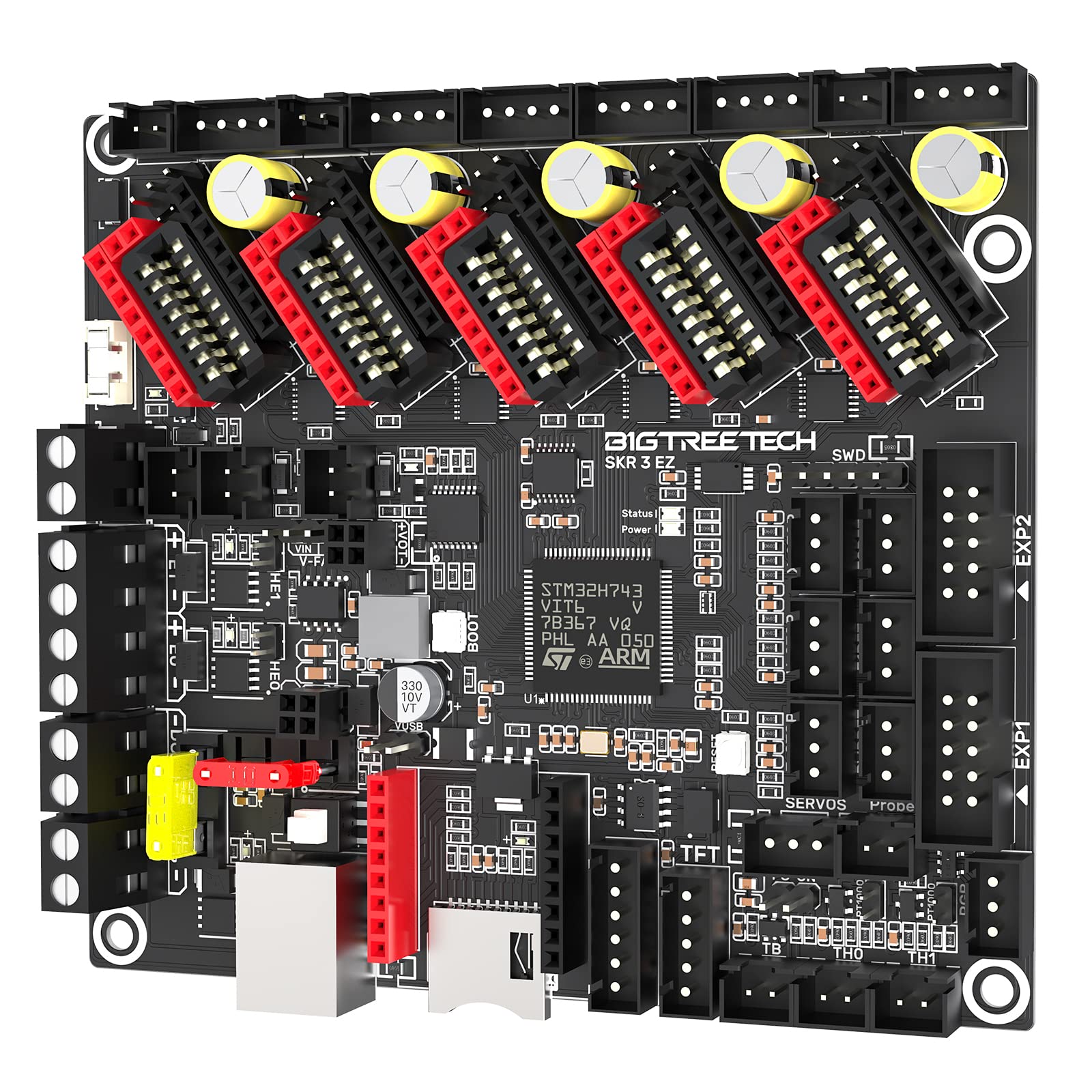 BIGTREETECH SKR 3 EZ Scheda Madre Silenziosa 48V Supporto Stampa ad Alta Velocità Marlin e Firmware Klipper Compatibile con EZ2209 EZ5160 TMC5160 TMC2209 Driver per Scheda di Controllo Stampante 3D