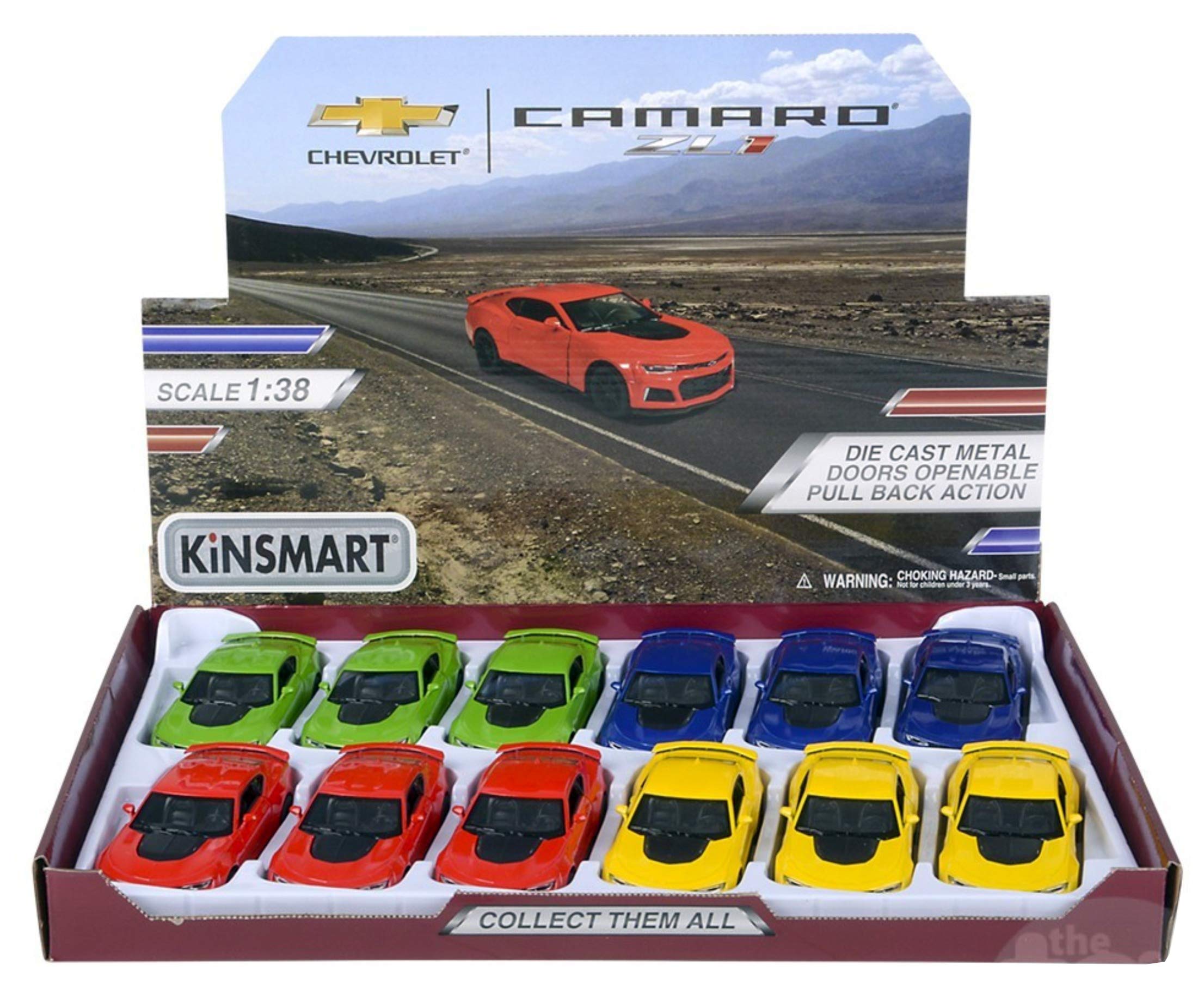 Kinsmart 1:28 Scale Die-Cast 2017 Camaro ZL1 with Openable Doors and Pull Back Action 3