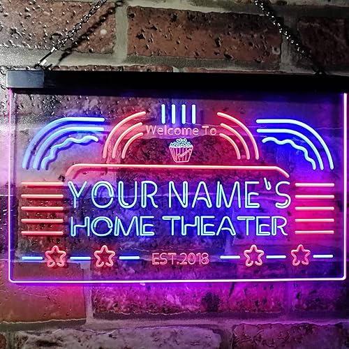 Miniatura 2 de ADVPRO Letrero de neón LED de doble color rojo y azul, 12 x 8.5 pulgadas, st6s32-ph1-tm-rb