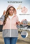 Zando Plus Vestes de pluie de taille pour femmes imperméables pour femmes avec manteau de pluie à capuchon