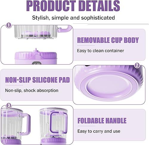 Miniatura 5 de Lavadora de ropa interior, mini lavadora portátil de 2.5 litros, mini lavadora limpia en profundidad ropa pequeña para apartamento, dormitorio, RV,