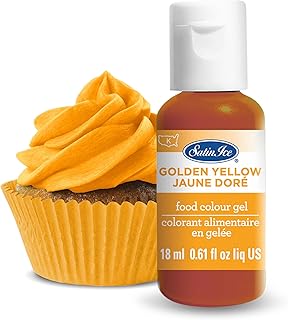 Satin Ice Food Color Liquid Gel, 0.61 fl oz Bottle, Golden Yellow