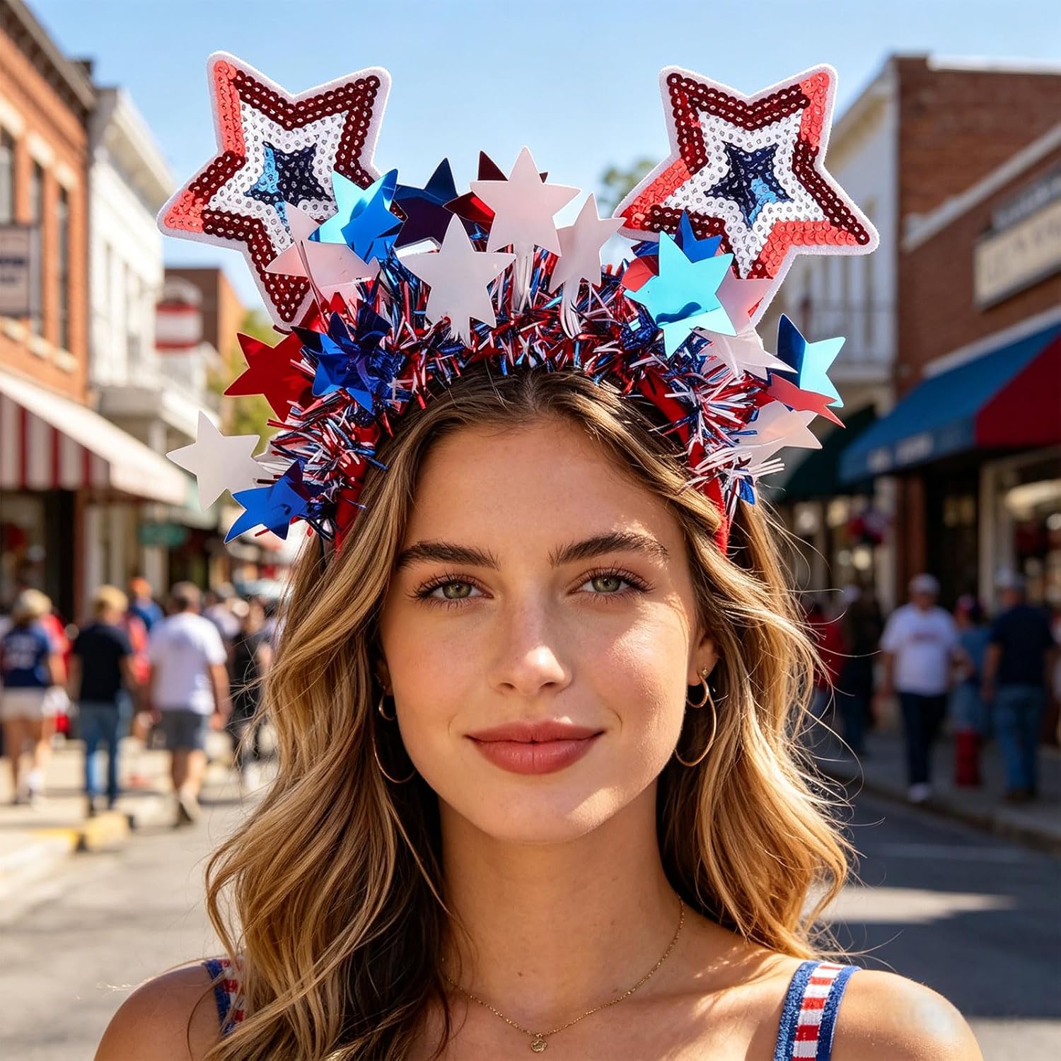 Pvoiue 4th of July Headband for Party Headware