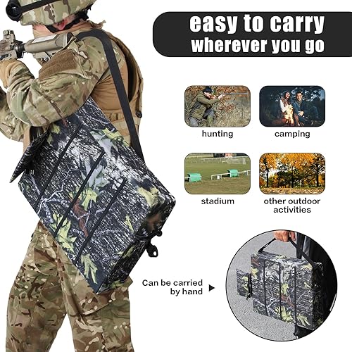 Miniatura 7 de Cojín de asiento de caza, con calefacción térmica, 3 modos, temperatura ajustable, asiento de calefacción caliente para soporte de árbol, soporte de