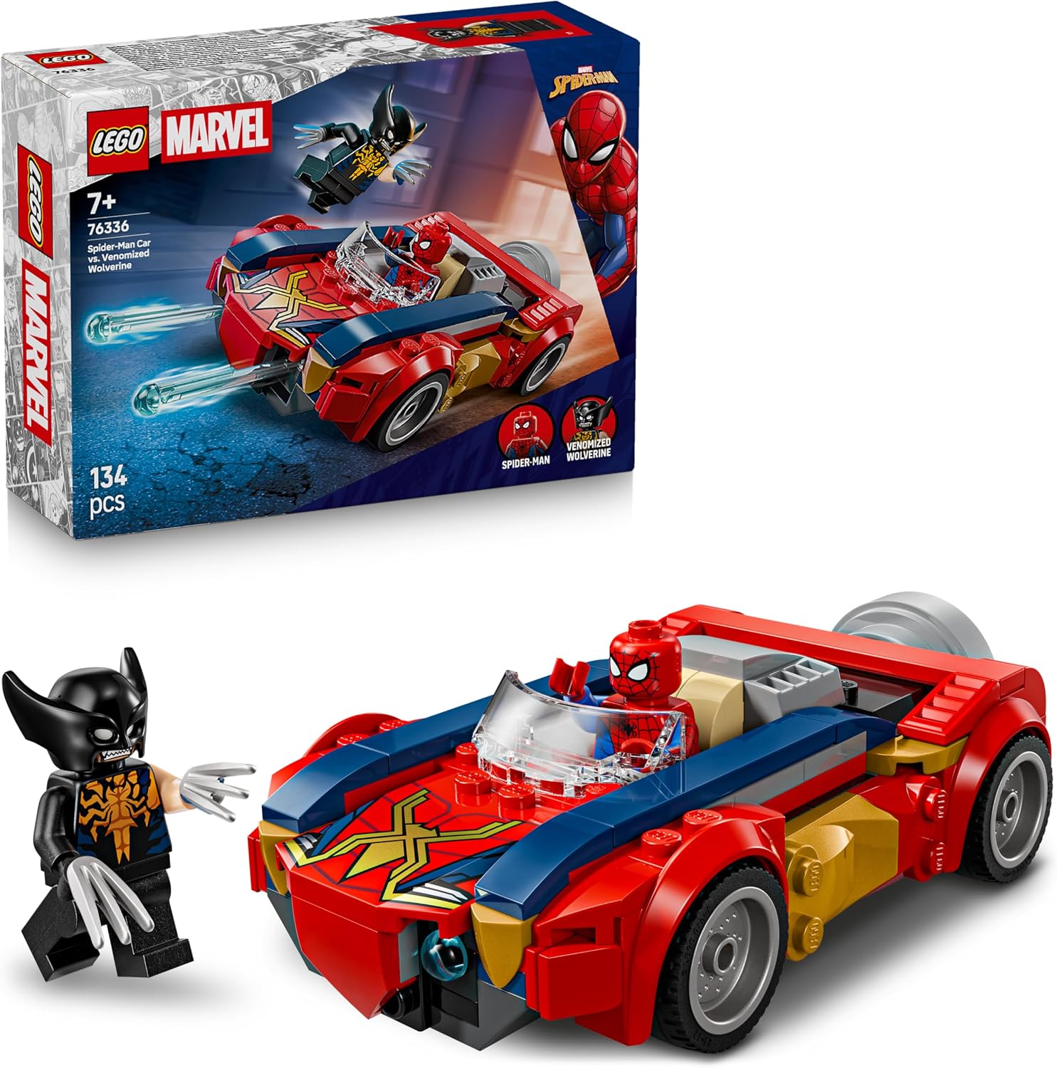 LEGO | Marvel Spider-Man Auto vs. Venomized Wolverine - 76336
