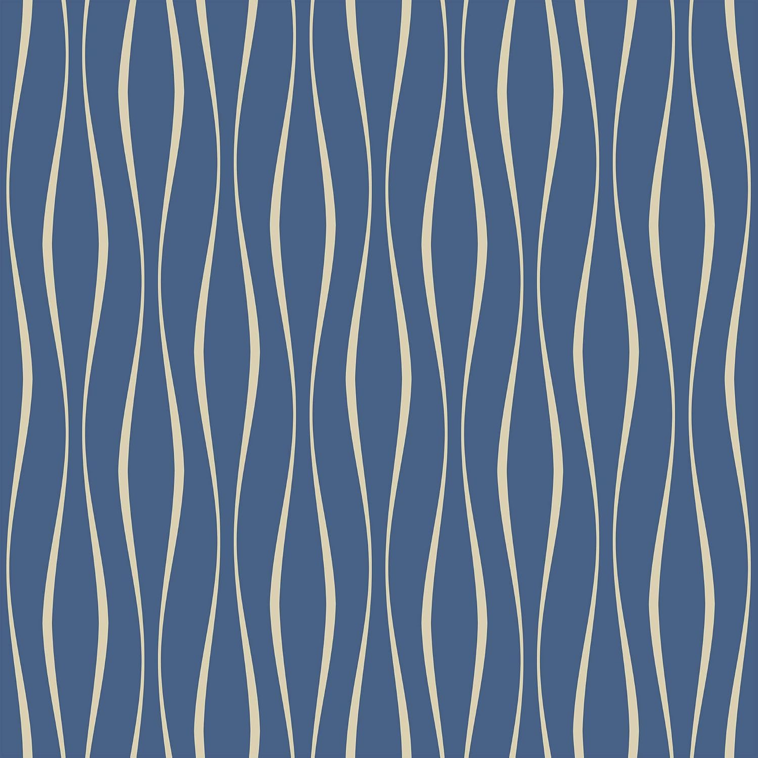 Walls By Me Peel and Stick Blue Lines Removable Wallpaper 1473-2ft x 10.5ft (61x320cm)