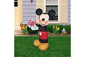 Gemmy Airblown Inflatable Valentine Mickey Mouse, 3.5 ft Tall, Black