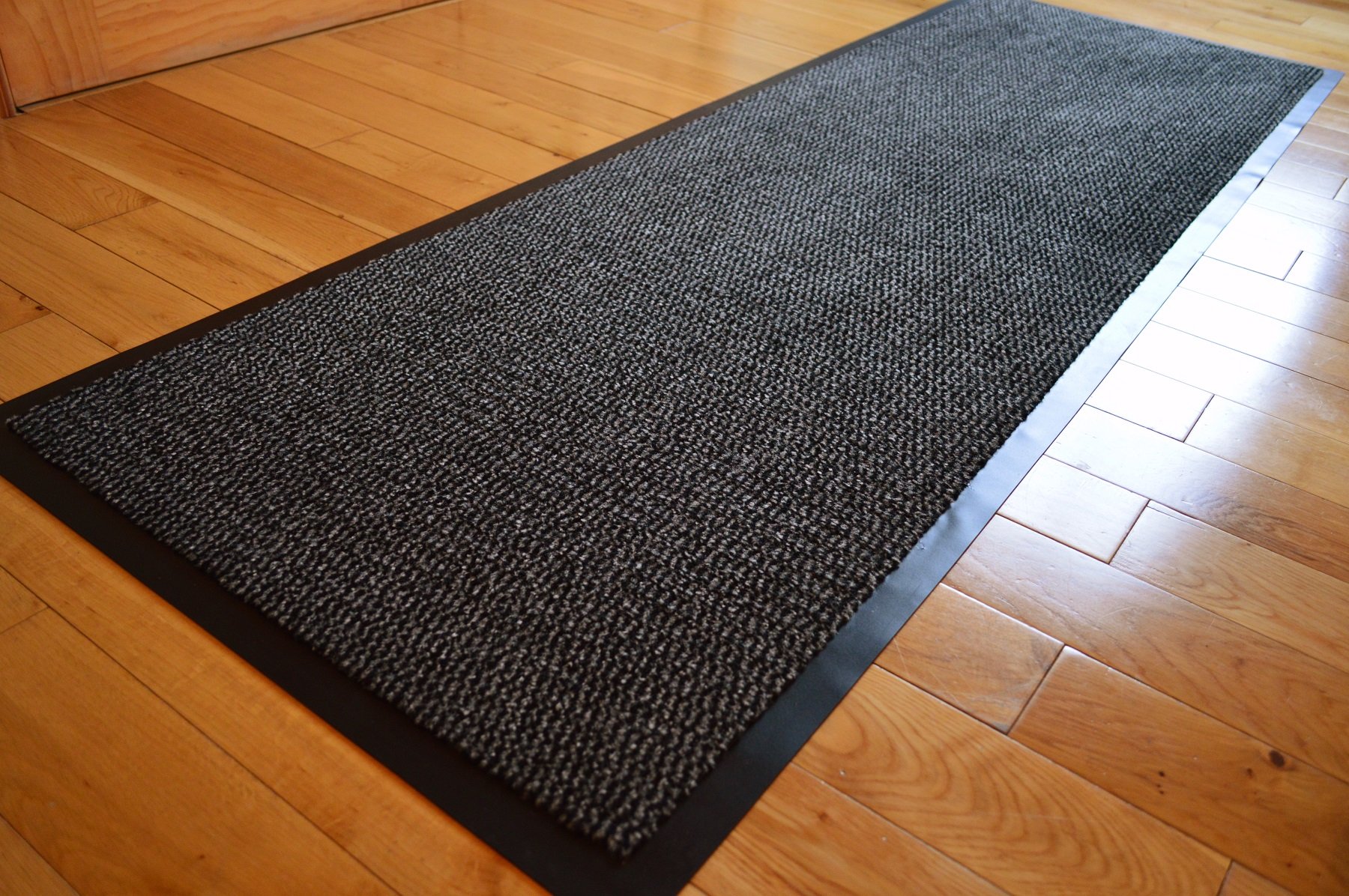 GREY BLACK HEAVY DUTY NON SLIP RUBBER DIRT STOPPER BARRIER RUG SMALL MEDIUM  EXTRA LARGE DOORMAT LONG NARROW HALL RUNNER **6 (60 X 180 CMS) by