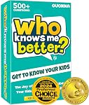 Jeux de conseil familial pour les enfants 8-12 — ensemble 4 en 1 Jeux de famille pour enfants et adultes — Qui le sait mieux — 2000+ Questions pour les âges 5+ — Don de quiz pour les cartes éducatives et amusantes pour les adolescents pour le voyage et la fête