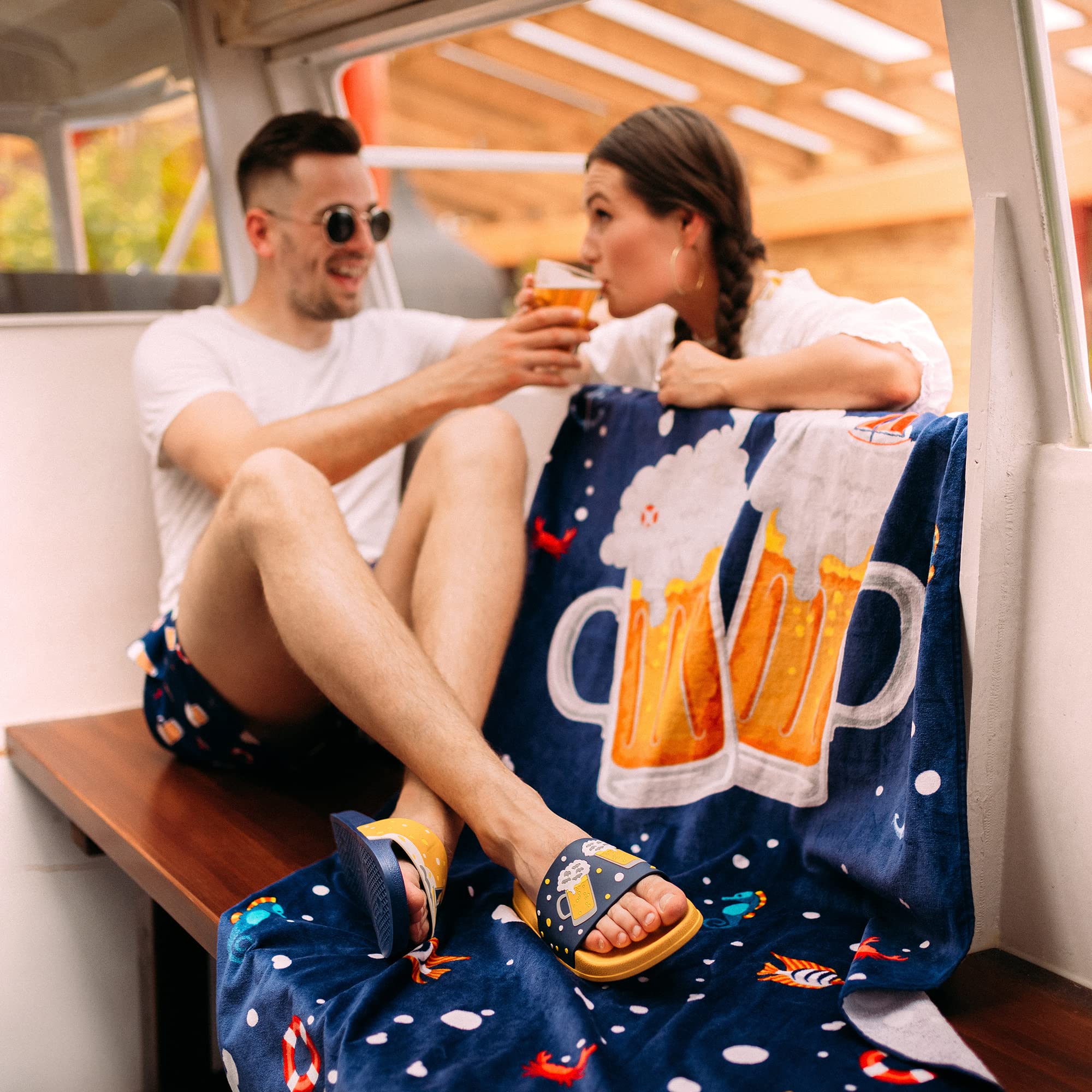 Dedoles Ciabatte & Pantofole Donna Uomo & Bambini Sandali per Spiaggia e Piscina con tanti Design Patatine Fiori Volpe Lama Nuvole Ketchup Regalo