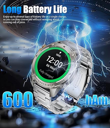 Miniatura 7 de LIGE Reloj inteligente militar con GPS para hombres, reloj de seguimiento GPS con brújula, más de 170 modos deportivos, reloj inteligente AMOLED de