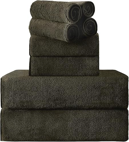 MINCHI Juego de toallas de baño de gran tamaño de 8 piezas, ultra suaves y absorbentes, para el hogar y el hotel, toalla de baño de gran tamaño,