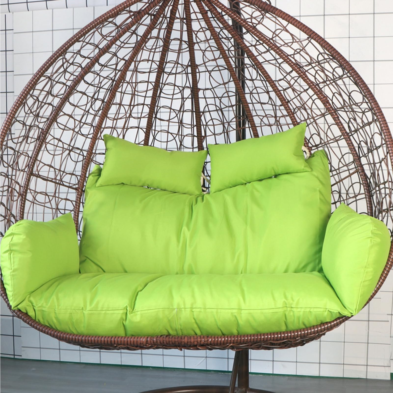 Swing Hanging Chair Cuscino Egg Chair Cuscino Impermeabile Cesto Hanging Chair Egg Chair per Giardino Swing Amaca Sun Chair Patio Mobilia Esterna/Indoor,4