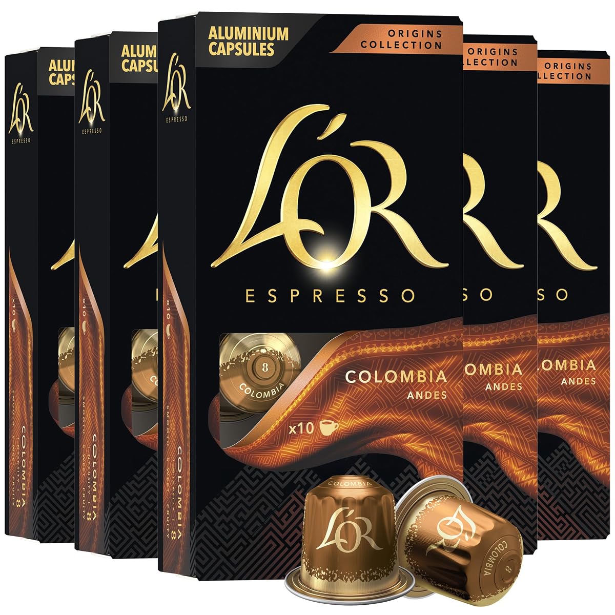 LOR Espresso compact pieces, 50 Count Colombia