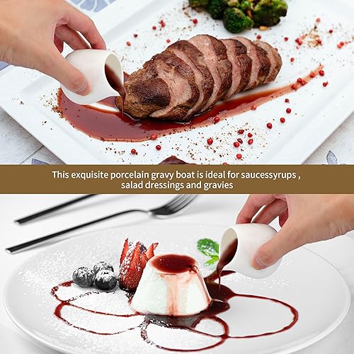 Miniatura 7 de 12 mini crema de cerámica, jarra pequeña de crema de porcelana de 3 onzas, jarra pequeña de jarabe, jarra de crema de café, dispensador de crema,