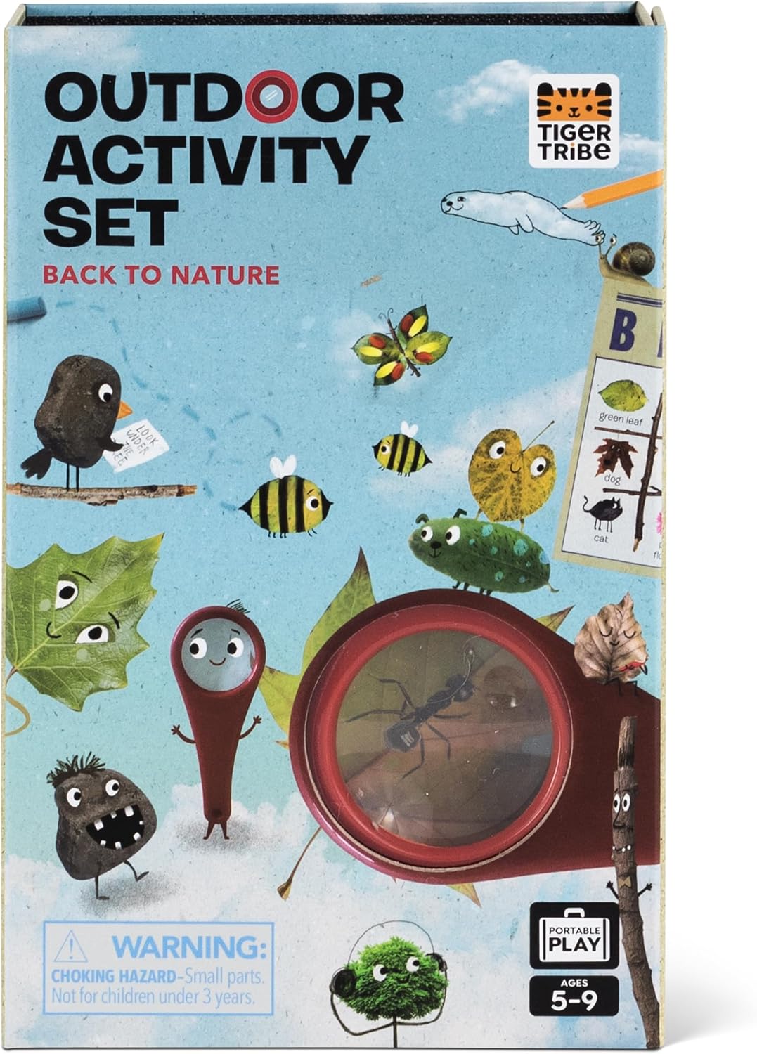 Tiger Tribe: Outdoor Adventure Set for Kids, Engaging Nature Exploration Activity Kit with Chalk, Magnifying Glass & More for Ages 5+