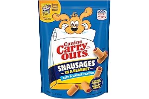 Snausages in a Blanket: Beef & Cheese Savory Dog Treats