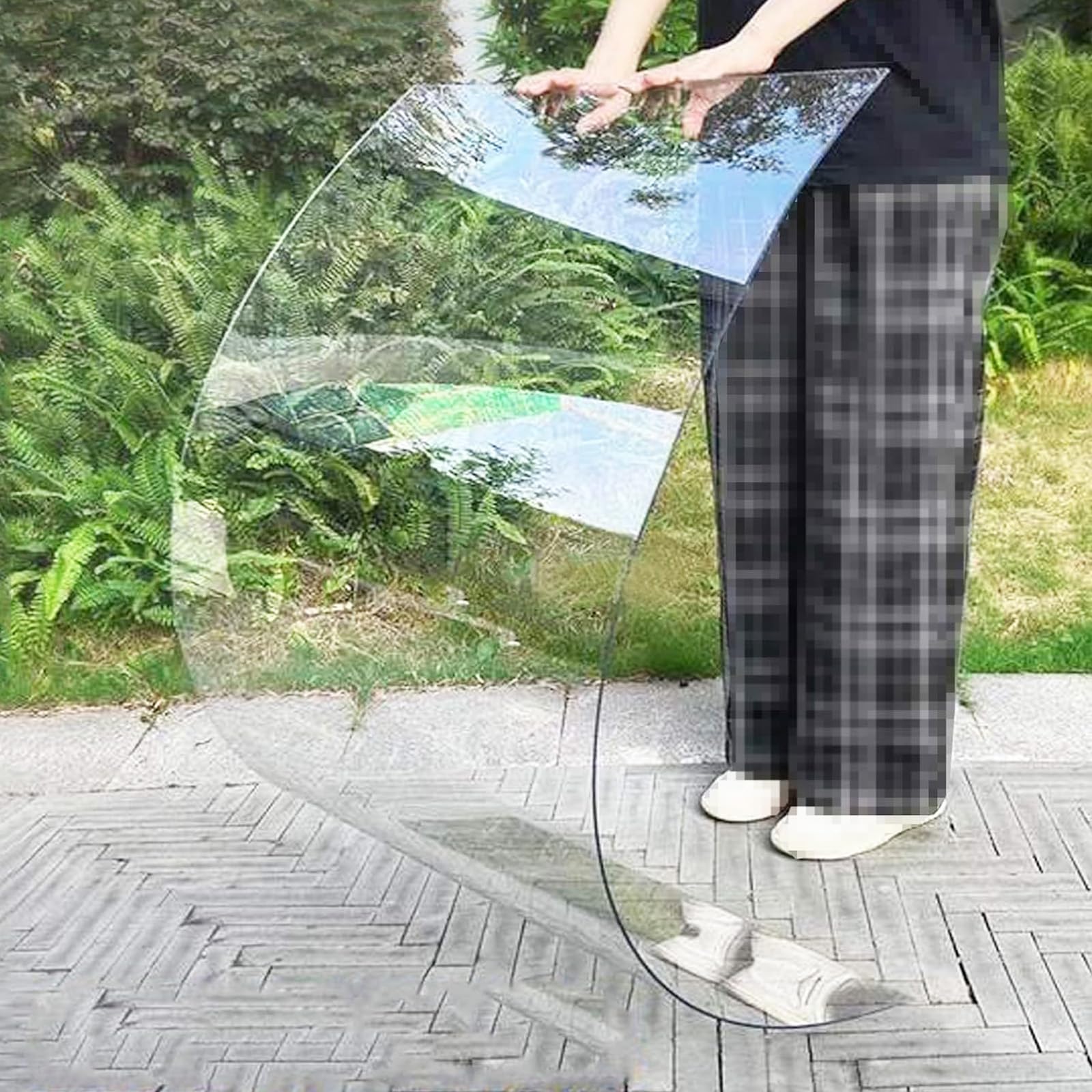 Hggdsac Polycarbonate Roofing Sheet, Lightweight Clear Acrylic Plastic Sheet, Daylighting Panel, UV-Resistant, Shatterproof, Strong Impact, for dust cover,pet barriers,Balcony fence baffles(1.56×5m)