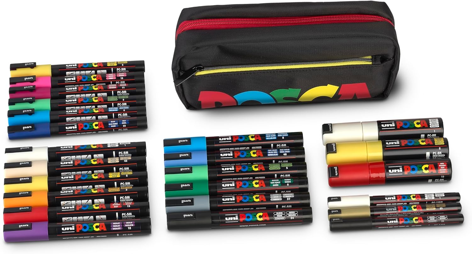 Faber-Castell Uni-ball 186830 POSCA Marker Set Of 20 With Instructions For 3 Graffiti Characters - View #7