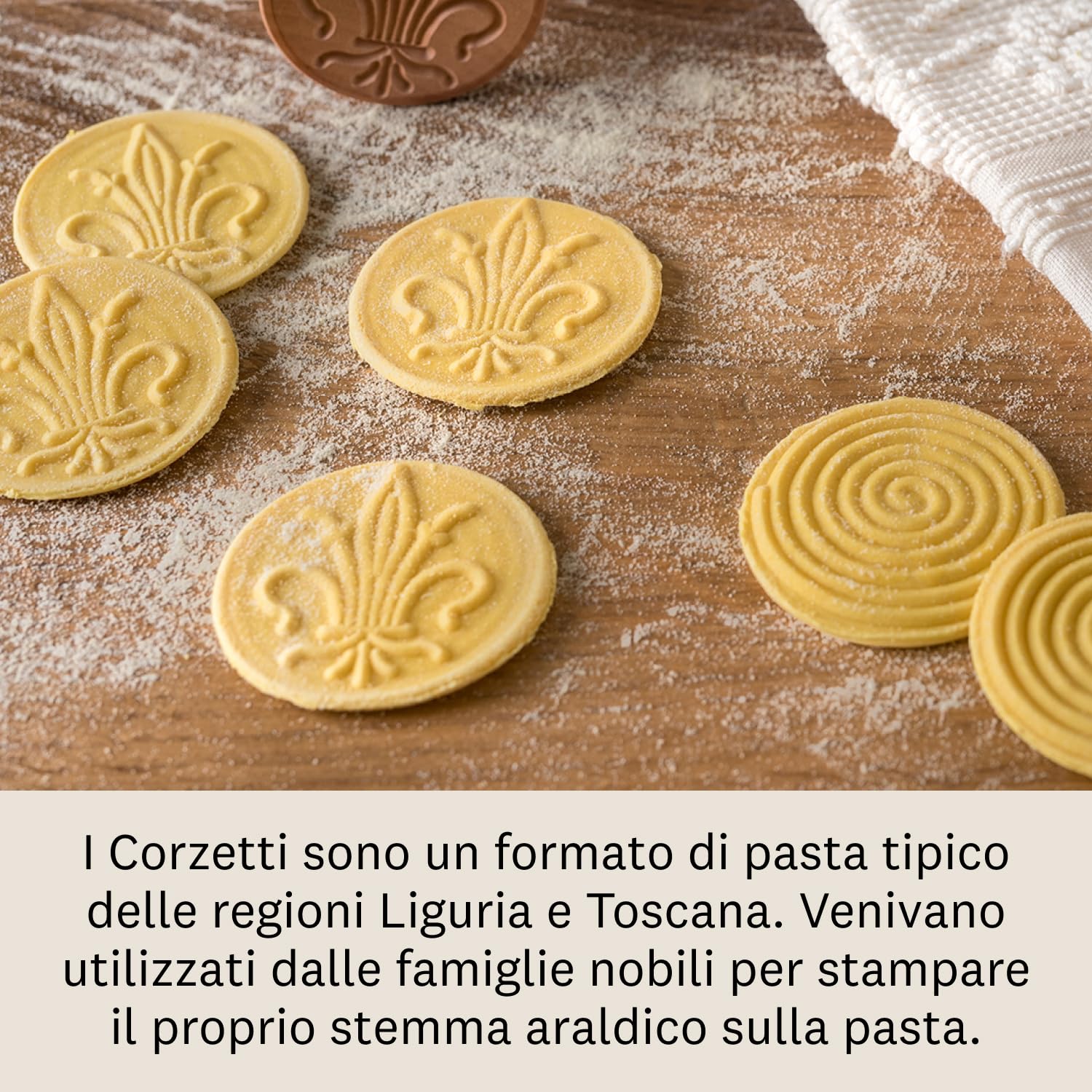 Marcato CZ-GIGL-CLS Corzetto, Forma Giglio, Legno Massello, Linea Premium.