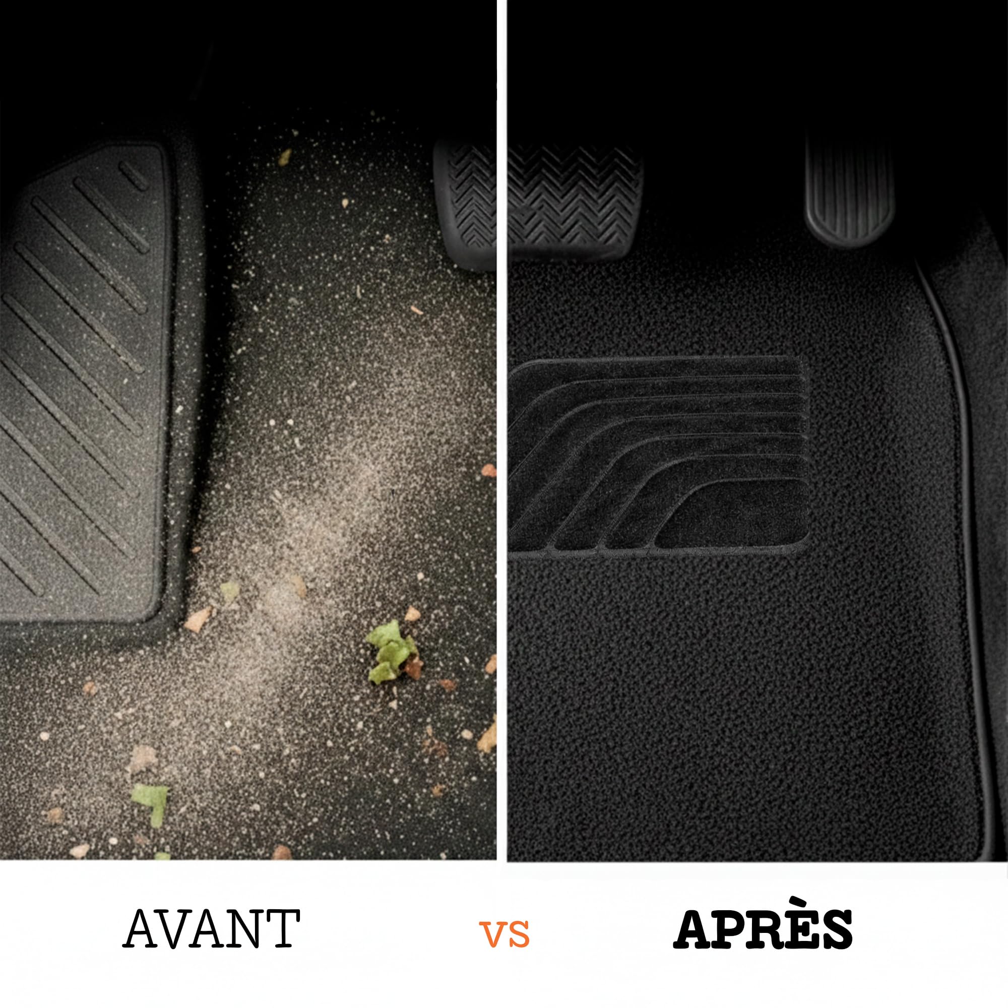 Tapis de Voiture universels, Lot de 4 pièces (2 Avant + 2 arrière), Tapis Moquette pour Sol, Tapis antidérapants, faciles à Nettoyer, Accessoires pour l'intérieur de la Voiture