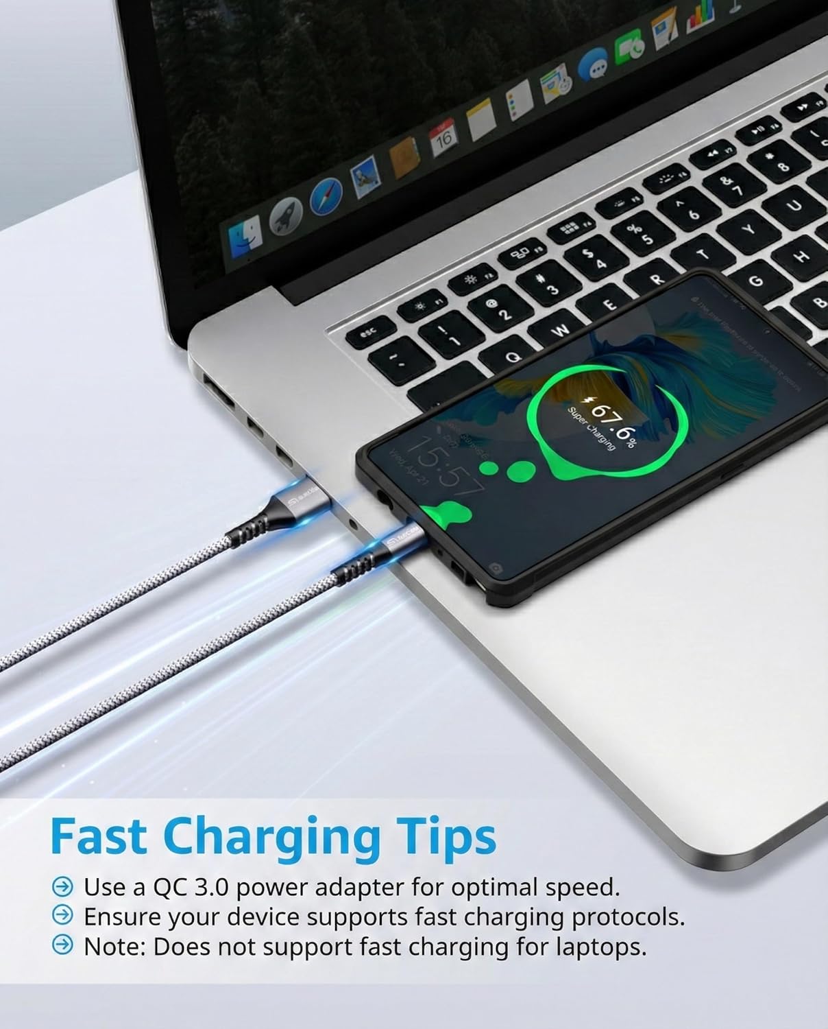 Micro USB Cable Android Charger 6ft 2PACK Compatible with PS4 Charger Cord - High Speed 2.0 USB A Male to Micro USB Nylon Braided Cable for Android Phone 6 81kYCsjY0AL. SL1500