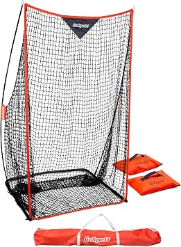 GoSports Football 7 ft x 4 ft Kicking Net - Sideline Practice for Punting or Place Kicks, Ultra-Portable Design with Weighted Sandbag