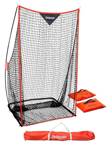 GoSports Football 7 ft x 4 ft Kicking Net - Sideline Practice for Punting or Place Kicks, Ultra-Portable Design with Weighted Sandbag