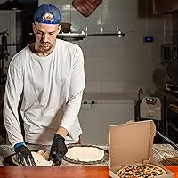 Vista 6 de MT Products Kraft Pizza Box 10" x 10" x 1.75 - Small Corrugated B-Flute Cardboard Pizza Boxes (Pack of 10) - Made in the USA Kraft Plain Corrugated