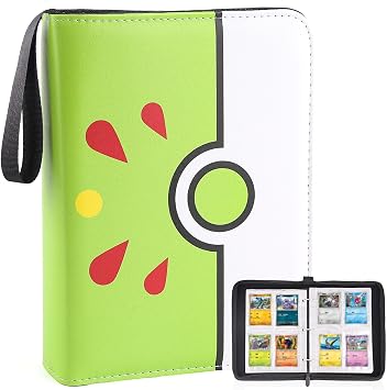Collectible Trading Card Binder, 400 Pockets Card Holder with 50 Removable Sleeves, Portable Collection Binder Album Book Case Storage, Zipper Card Protective Sleeves for TCG, Sports Card