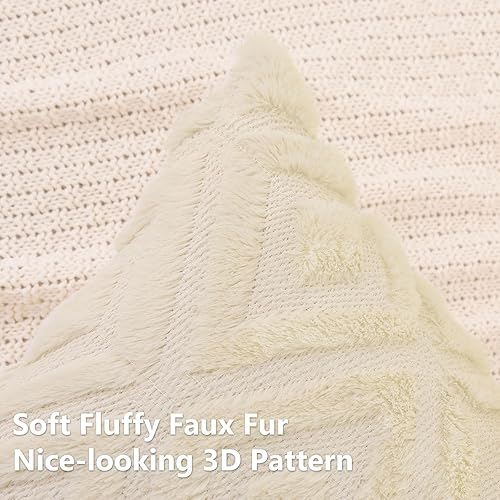 Miniatura 2 de Pallene Juego de 2 fundas de almohada beige de 16 x 16 pulgadas, fundas decorativas de piel sintética suave para sofá, cama, sala de estar, fundas