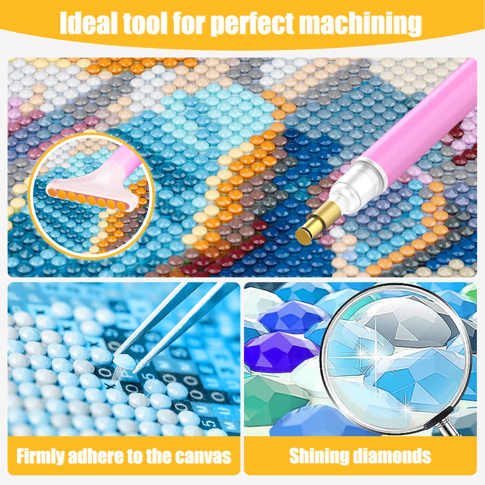 TOSTOG Diamond Art Painting Kits for Adults and Beginners,DIY 5D Dog and Ducks Diamond Kits Round Full Drill Diamond Art Picture Crystal Art for Home Wall Decoration 30x40cm/12x16inch - Image 3