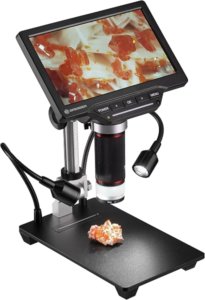 Bresser WLAN Digitalmikroskop 2L mit 7'' LCD, 1080p, Zoom, HDMI, USB, WiFi, LED, Fernbedienung - 3