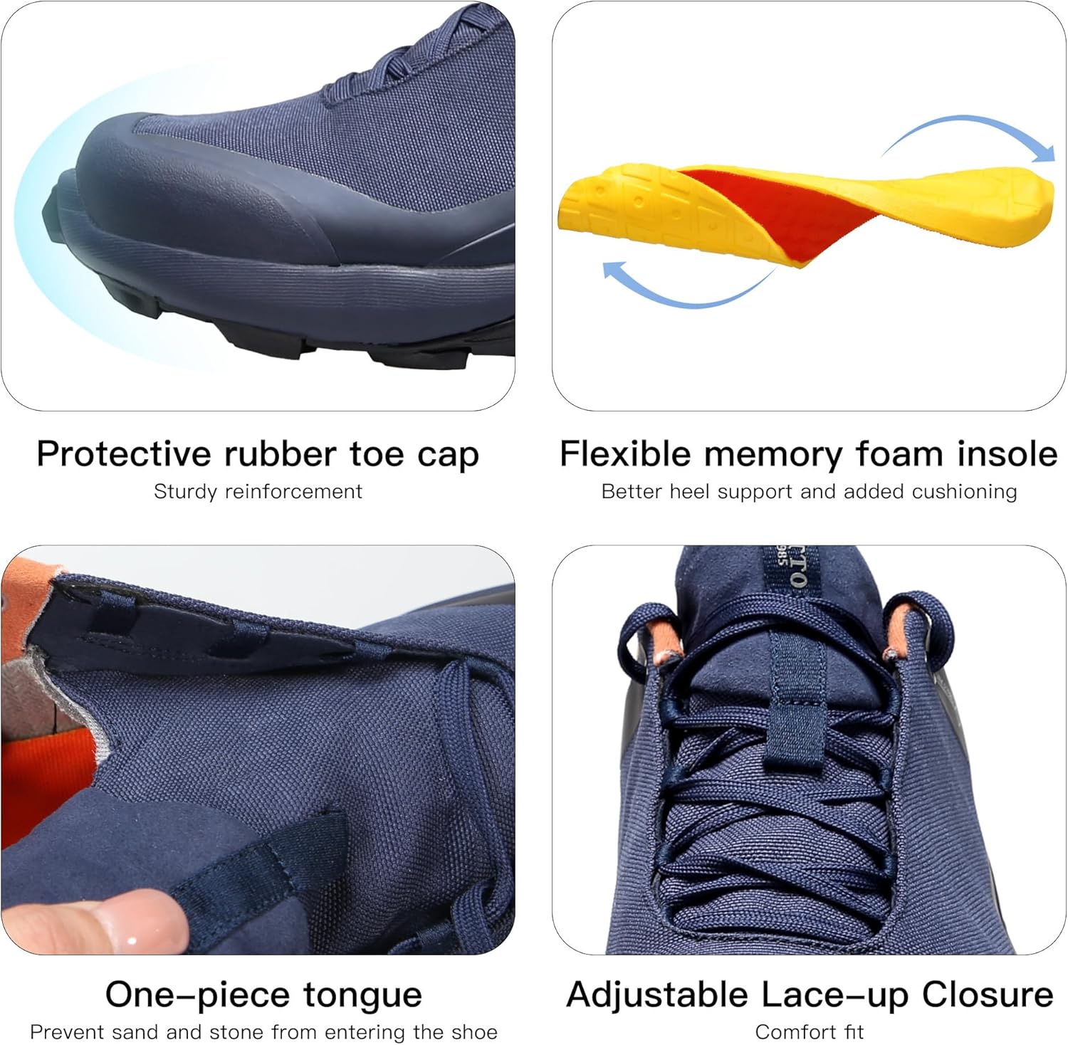 HUMTTO Men's All-Terrain Waterproof Hiking Shoes Lightweight Breathable Anti Slip Outdoor Trekking Trails Shoes - Image 5