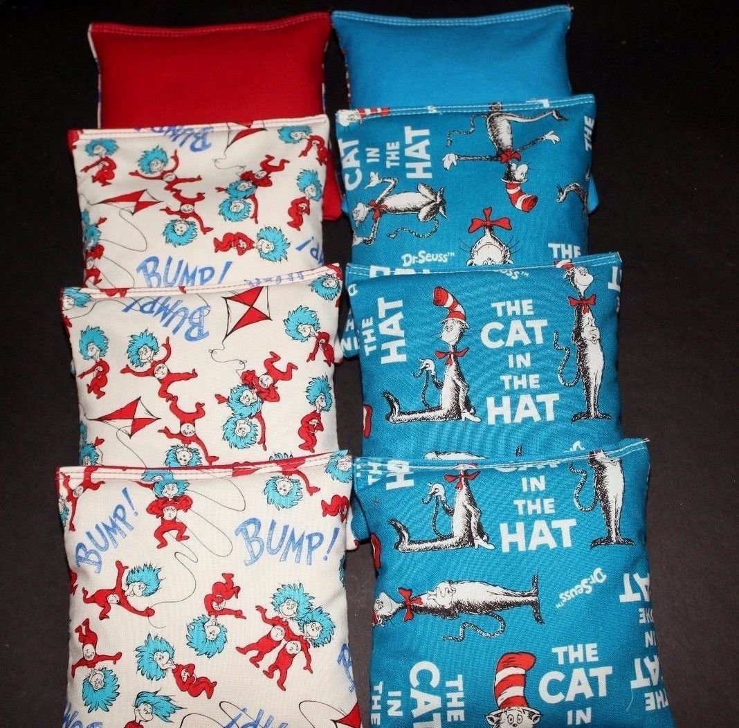 BackYardGamesUSA Set of 8 Cat in Hat ACA Regulation Cornhole Bean Bags