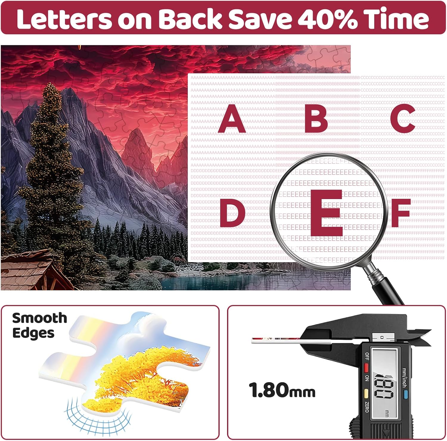 3D Visual Art Puzzles for Adults 1000 Pieces, Campfire Cabin Wilderness Nature Unique Hard 1000 Pieces Jigsaw Puzzles for Adults, 1000 Pieces Round Puzzle for Adults