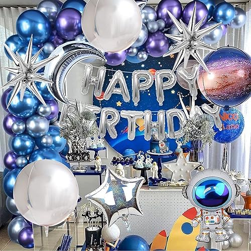 Miniatura 5 de Cadeya 12 globos plateados, enormes globos de aluminio plateado metálico 4D para cumpleaños, baby shower, boda, despedida de soltera, suministros de