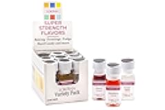 LorAnn SS Variety pack, 1 dram (.125 fl oz - 3.7ml - 1 teaspoon) bottles - 12 pack, includes 1 bottle each of: cake batter, cherry, cinnamon, cotton candy, grape, green apple, lemon, peppermint, pineapple, raspberry, strawberry, and watermelon.