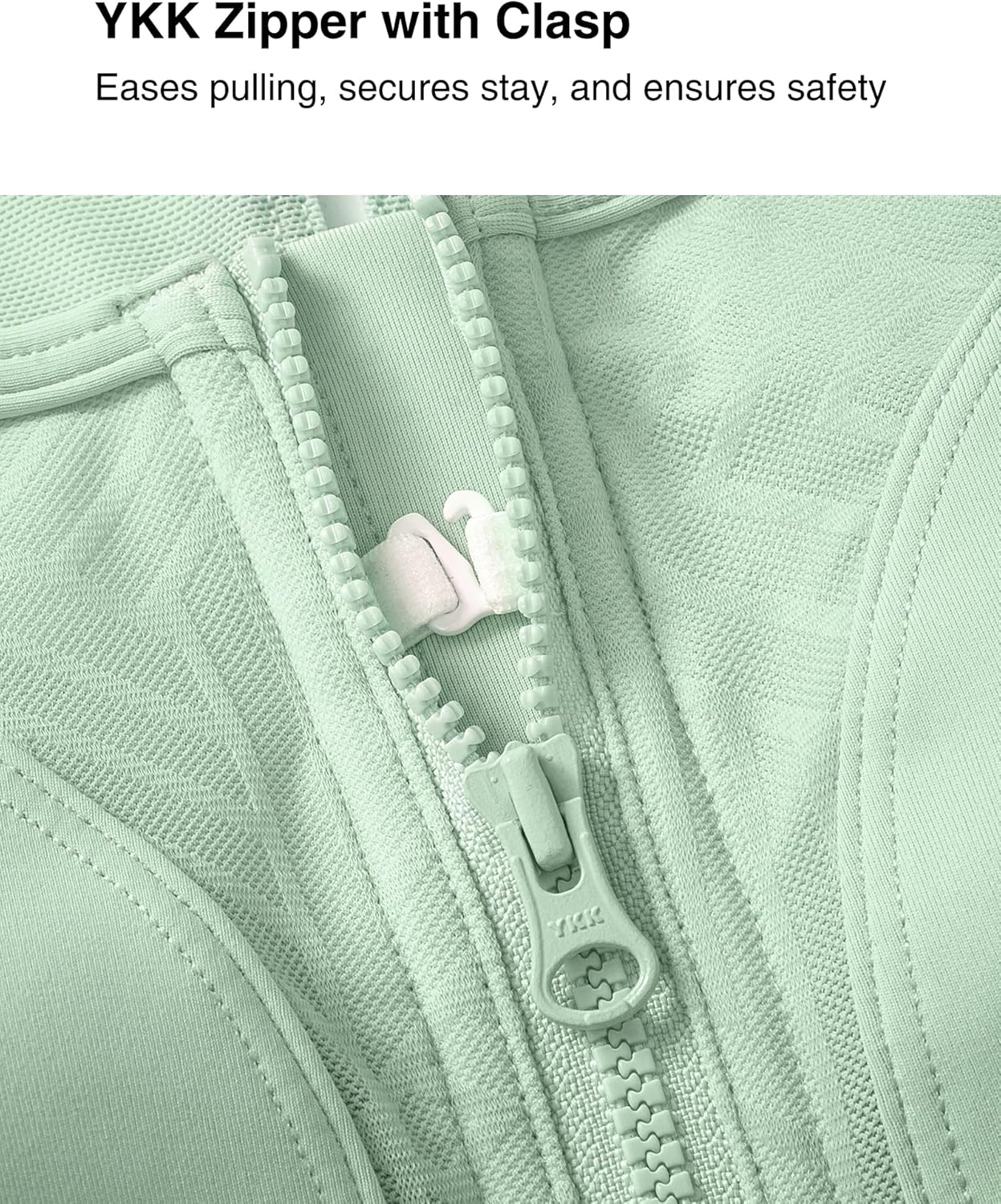 Yvette High Support Sports Bras for Women Zip Front Closure Sports Bra Plus Size Supportive Mold Cups Running Workout - Image 4