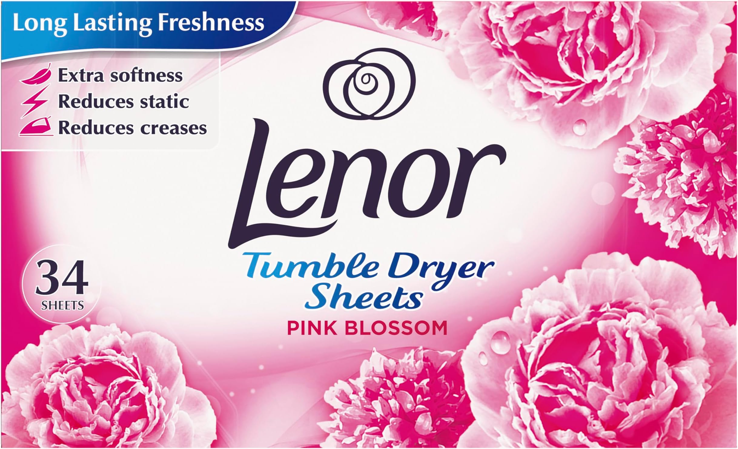 Lenor Tumble Dryer Sheets Sparkling 34's