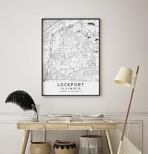 Miniatura 8 de Mapa de Lockport, Illinois, Light 2 (8x10)